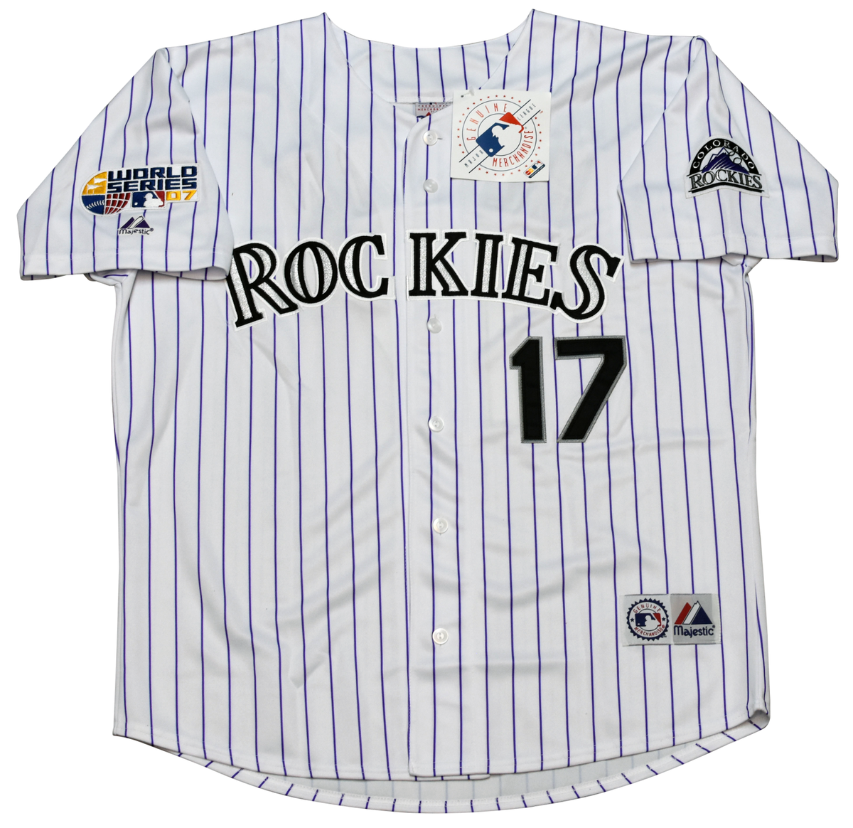 【殿堂入り】コロラド・ロッキーズ⭐︎ヘルトン♯17 Majestic TODD HELTON SIGNED COLORADO ROCKIES #17 WHITE MAJESTIC JERSEY W