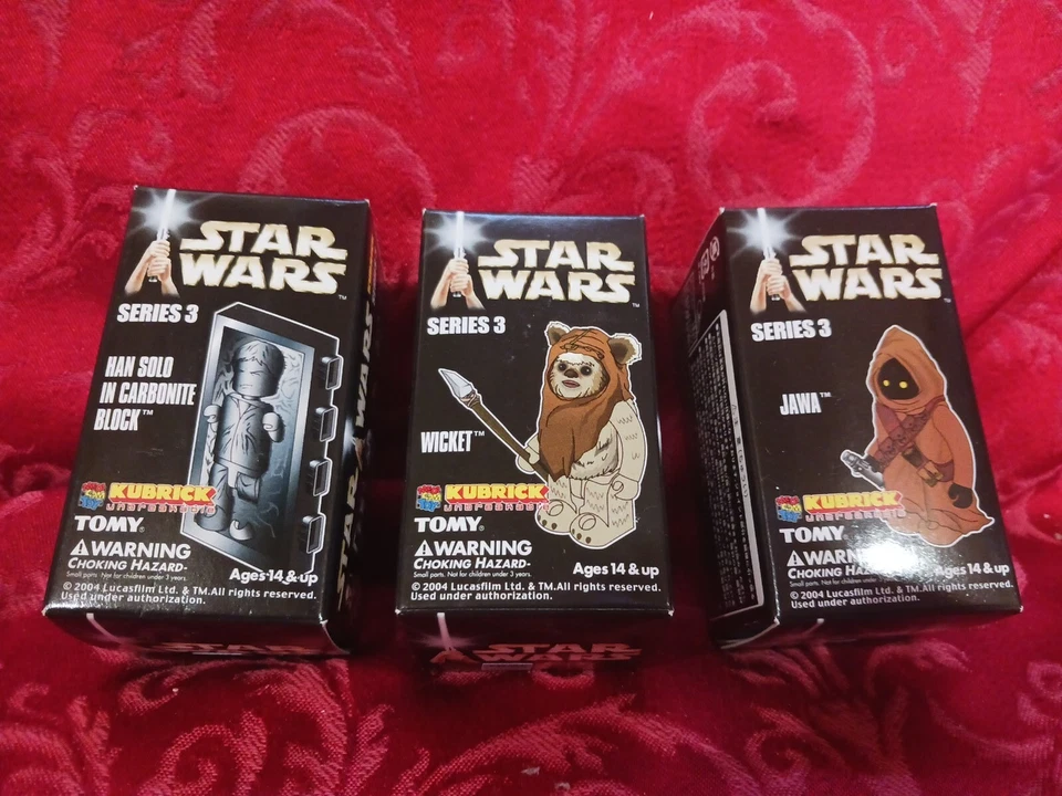 Lote de 3 figuras KUBRICK jawa wicket carbonita Star Wars han solo Serie 3 Medicom Foto 3 de 4