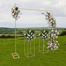 Modern Gold Metal Wedding Backdrop Stand Balloon Stand with Flower Stands