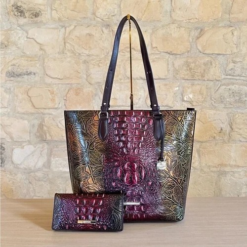 Bolso/billetera Brahmin Ellen Pesto Edgewood de cuero genuino opción nuevo con etiquetas - Imagen 2 de 36