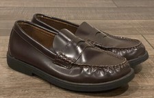 Sperry Top-Sider Boys Size 2.5 Brown Leather Penny Loafer Dress Shoes Colton