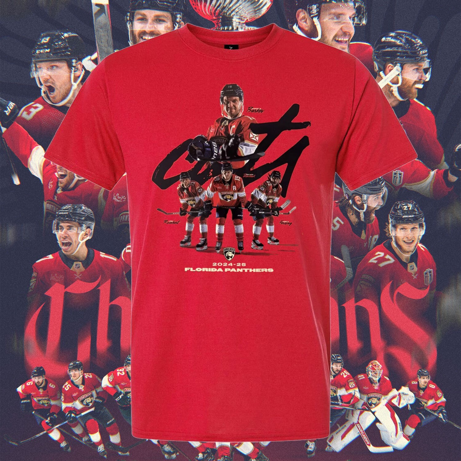 2024-25 FLORIDA PANTHERS STANLEY CUP CHAMPIONS SHIRT ALL SIZE