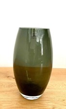 Dalia Blumenvase Aus Kristallglas | 23 Cm Hoch, Rund | Handgefertigt In Der EU, Mit Dahlien-Gravur