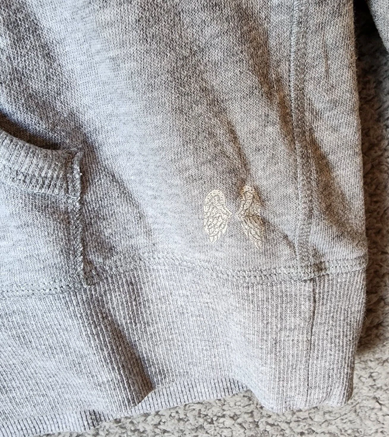 UNDERCOVER Victoria's Secret NYC Angels Felpa con cappuccio e zip da donna paillettes Bling Spellout Grigio L