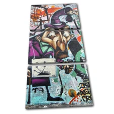 Street Urban Wall  Graffiti TREBLE CANVAS WALL ART Picture Print
