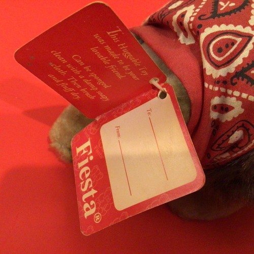 Fiesta Armadillo Plush Stuffed Animal Vintage 1996 Red Bandana 11" 7483S - Picture 6 of 11
