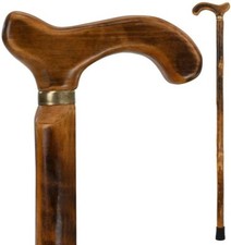 Vive Wooden Walking Stick Cane - for Men, Women,  Seniors - 36 Inch Single Poin