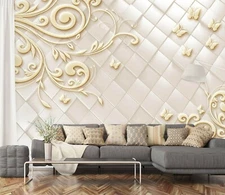 3D Yellow Butterfly 20637NA Wallpaper Wall Murals Removable Wallpaper Fay