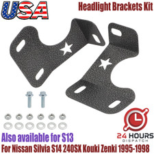 For 1995-1998 Nissan Silvia S14 240SX CNC Headlight Brackets Kit Zenki Kouki S13