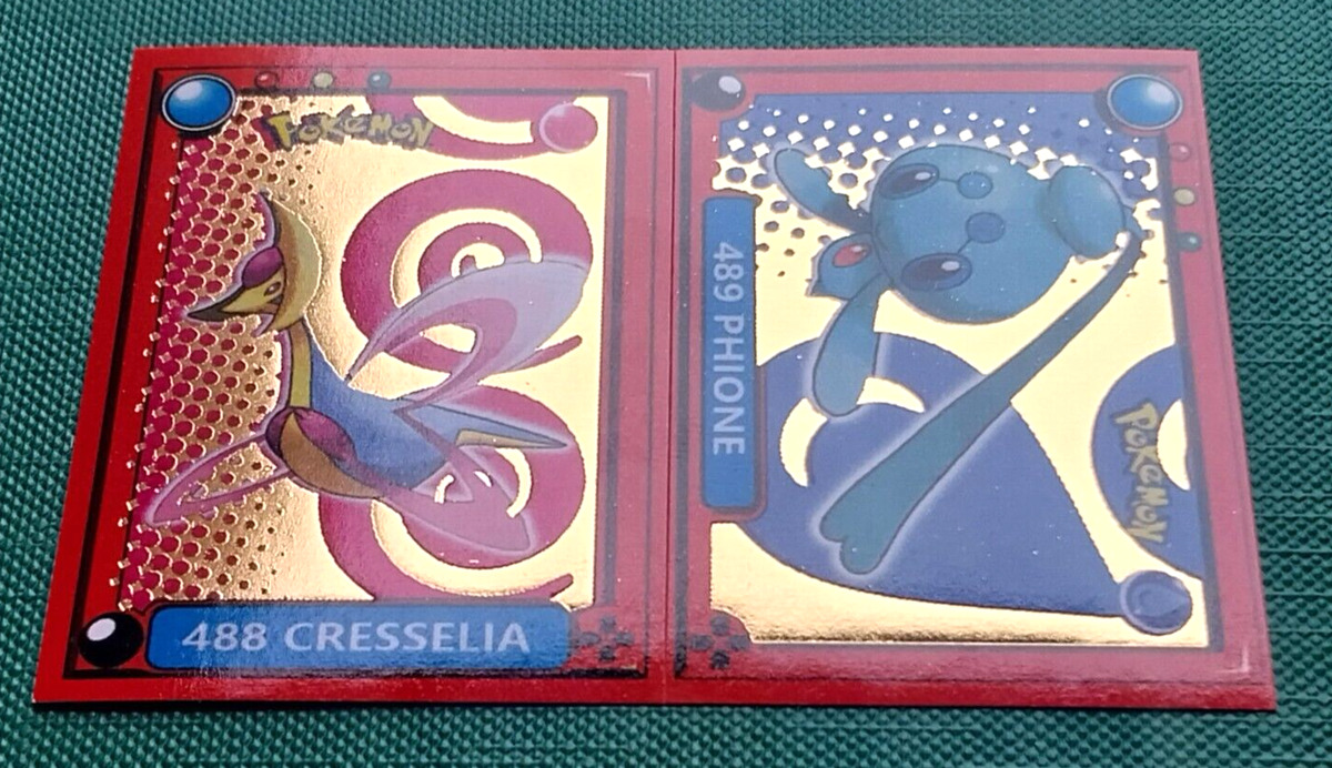 POKEMON POKEDEX Sticker EF #488-489 CRESSELIA / PHIONE Edition PERU 2022