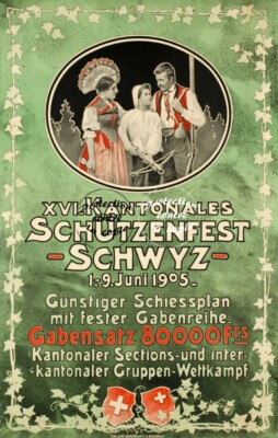 SCHWEIZ SKI SUISSE Rzeq - POSTER HQ 40x60cm d'une AFFICHE VINTAGE