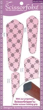 SCISSORFOBZ Designer Scissors Sheath Cover 4pc Pack Light Pink Chain Link