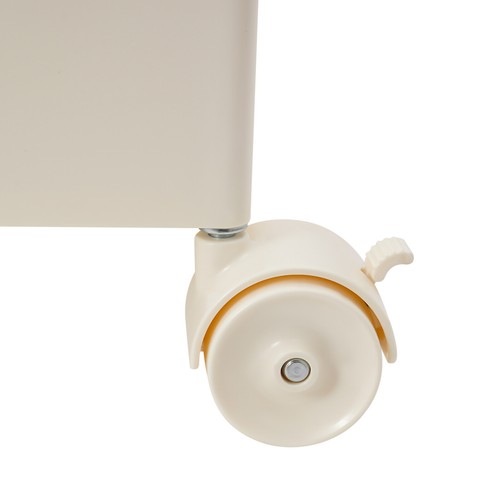 Mobiletto laterale divano girevole 360° contenitore comodino portaoggetti bianco - Foto 14 di 14