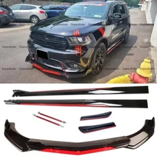 Front Bumper Lip Splitter Spoiler Side Skirt Bod Kit For Dodge Durango