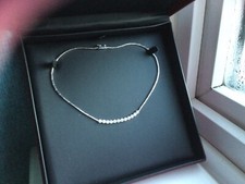 LADIES 18CT WHITE GOLD DIAMOND CHOKER COLLAR NECKLACE 1.92 CTS