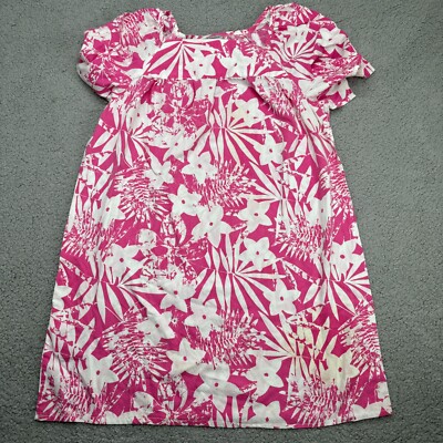 CW Classics Womens Pink Floral Shift Dress Square Neck Short Sleeve Size L  | eBay