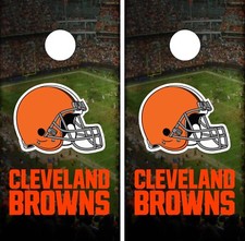 Cleveland Browns Stadium Cornhole Wrap NFL Skin Game Board Set Vinyl Decal CO57