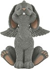 Grey Bunny Angel Figurine Farmhouse Country Rabbit Decor Resin Statue — photo 8