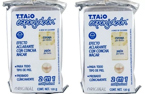 T. Taio Esponjabon Mother Of Pearl Exfoliating Sponge / Concha Nacar 1 PIECE