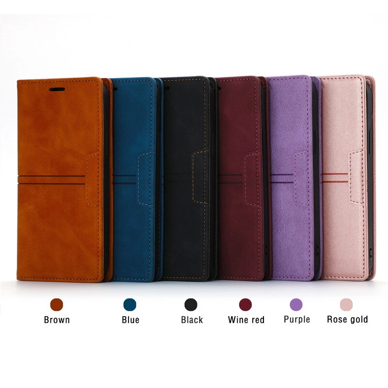 For Samsung Galaxy S23 S22 S21 A14 A54 A53 A52 Leather Stand Wallet Case Cover - Image 2 of 4