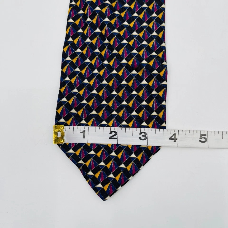 Gianni 100% Silk Tie Made in Italy The Tie Shop Dimond Geometric Print Men's - Image 4 of 4