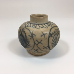 Antique Chinese Provincial Blue & White Vase 5.5cm In Height