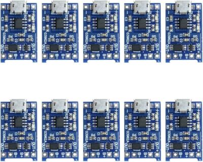 5 Pz Micro USB 5 V 1A 18650 TP4056 Modulo Caricatore Batteria Al Lio Scheda Di Ricarica Con Protezione Doppie Funzioni 1A Li-Ion - Foto 3