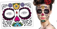 Halloween Floral Face Tattoo Day of the Dead Bulk Wholesale
