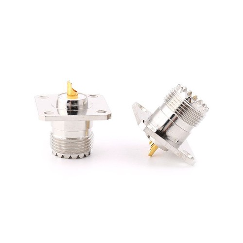 5pcs UHF SO239 Female Flange Panel Chassis Deck Mount Adapter Connector Straight - Zdjęcie 7 z 8