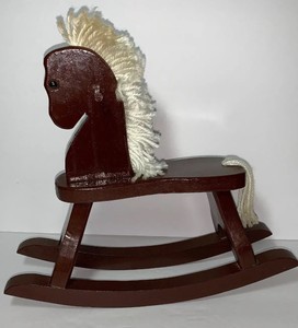 handcrafted wooden rocking horse