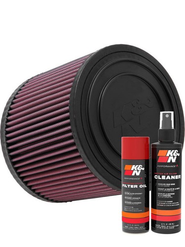 K&N RF-1012 Universal Clamp-On Air Filter: Oval Straight; 3.125 in (79 mm) Flange ID
