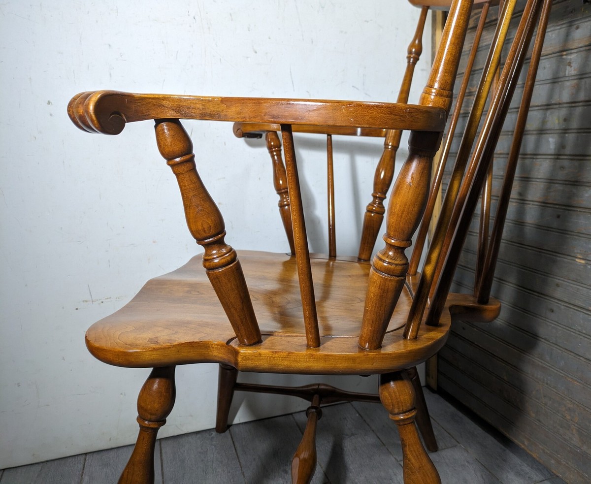 Vintage Tell City Chair Windsor Duxbury Fiddleback Spindle Dining