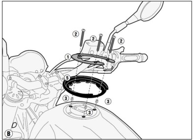 TANKLOCK BAG FLANGE XS319 BENELLI LEONCINO 500 (17) GIVI BF34