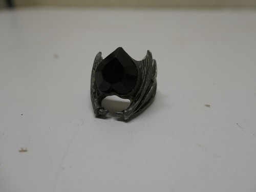 Alchemy England Pewter Gothic Ring Black Heart Size 8 - Picture 7 of 10