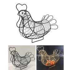 Loviver Black Chicken Hen Eggs Storage Basket Wire Art Easter Party Decor 15.30 per metre