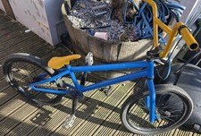 BMX Custom Build Project Almost Complete Blue Yellow Nice Parts Used Rare