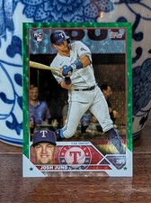 Josh Jung 2023 Topps Series 2 Green Foil Rookie Card /499 - Near Mint or Better. rookie card picture
