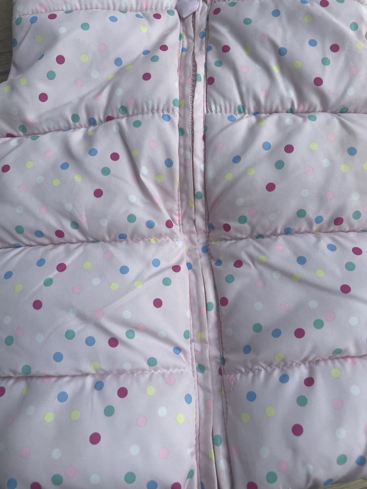 Pink & Colourful Polka Dot Padded Gilet 18-24 Months image 4