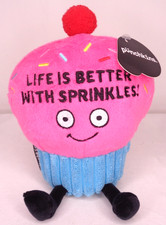 Punchkins 'Life Is Better With Sprinkles' Cupcake Plush NEW NWT Pink Blue