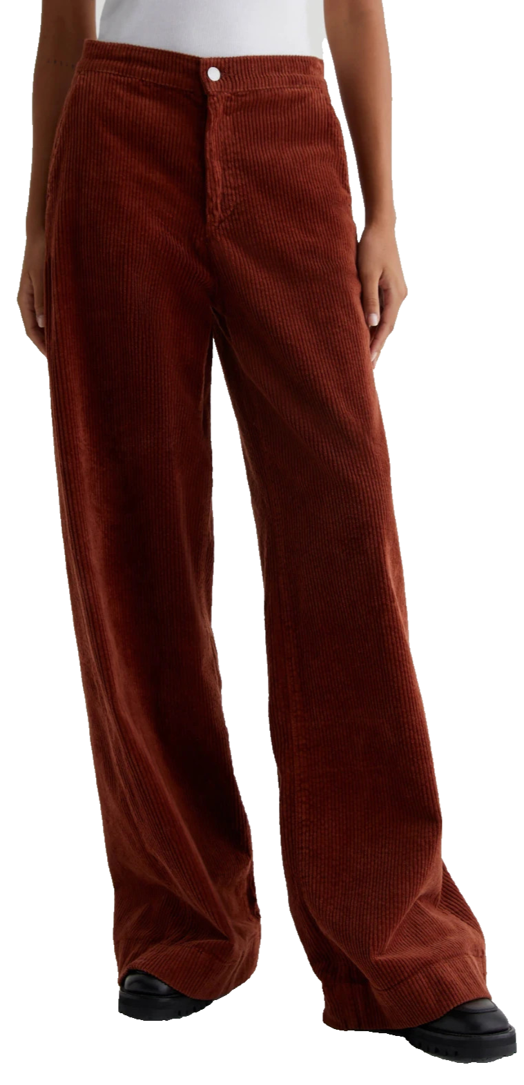 AG Womens Tailored Deven Corduroy High-Rise Ultra Wide Leg, Spiced Maple, 24