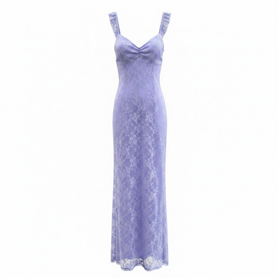 Lucy in the Sky Lace Up Maxi Lavender Prom Dress Junior Sz M (S) Lined Leg  Slit | eBay