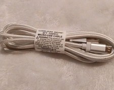 NEW Wireless Gear 6Ft. Fabric Micro USB White Cable