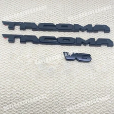 For 2016-2023 Tacoma BLACKOUT DOOR EMBLEM OVERLAY KIT V6 OFF ROAD 3D MATTE BADGE