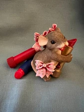 Fitz and Floyd Charming Tails Kiss Me Mouse Figurine IOB w/COA