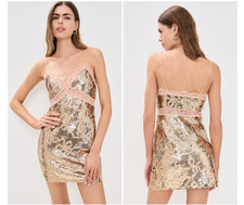 LoveShackFancy Finta Sequined Mini Dress Size:12 $495 NWT