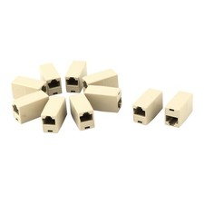RJ45 F-F 8P8C LAN Network Modular Extender Inline Coupler 10 Pcs