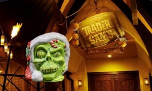Trader Sam’s Enchanted Tiki Bar Holiday Zombie Mug Gold Stitching 2025