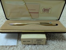 Vintage 10k Gold Filled Cross Pegasus Electroplated Emblem Ball Point Pen