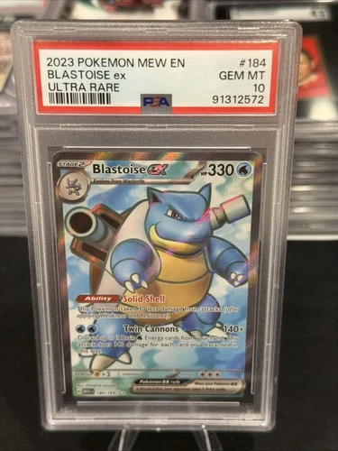 Blastoise EX 184/165 Sv: Scarlet & Violet 151 PSA 10 Gem Mint!