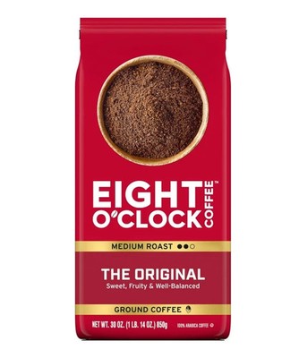 Eight O'Clock Coffee The Original, Medium Roast Ground Coffee 100% Arabica, Swee